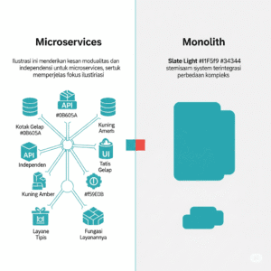 Read more about the article Microservices vs. Monolith: Memilih Arsitektur Aplikasi yang Tepat untuk Skalabilitas dan Agilitas Bisnis