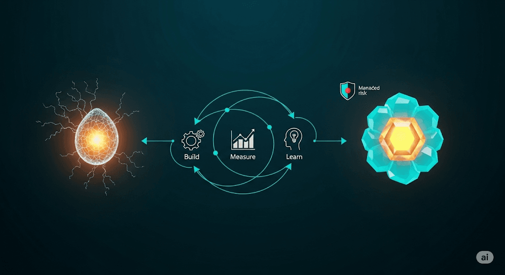 Read more about the article Build-Measure-Learn: Keluar dari Jebakan “Bakar Uang” dengan Strategi Validasi Cerdas (Fondasi Bisnis Anti-Gagal)