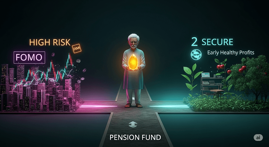 Seorang pensiunan memilih jalur bisnis yang aman, sebuah konsep penting dalam mengelola keuangan usaha pensiunan.